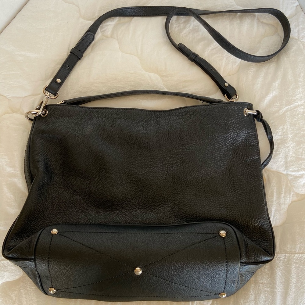 Furla Black Leather Slouchy Hobo